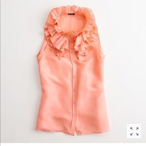 J Crew silk blouse size 12 salmon Career sleeveles